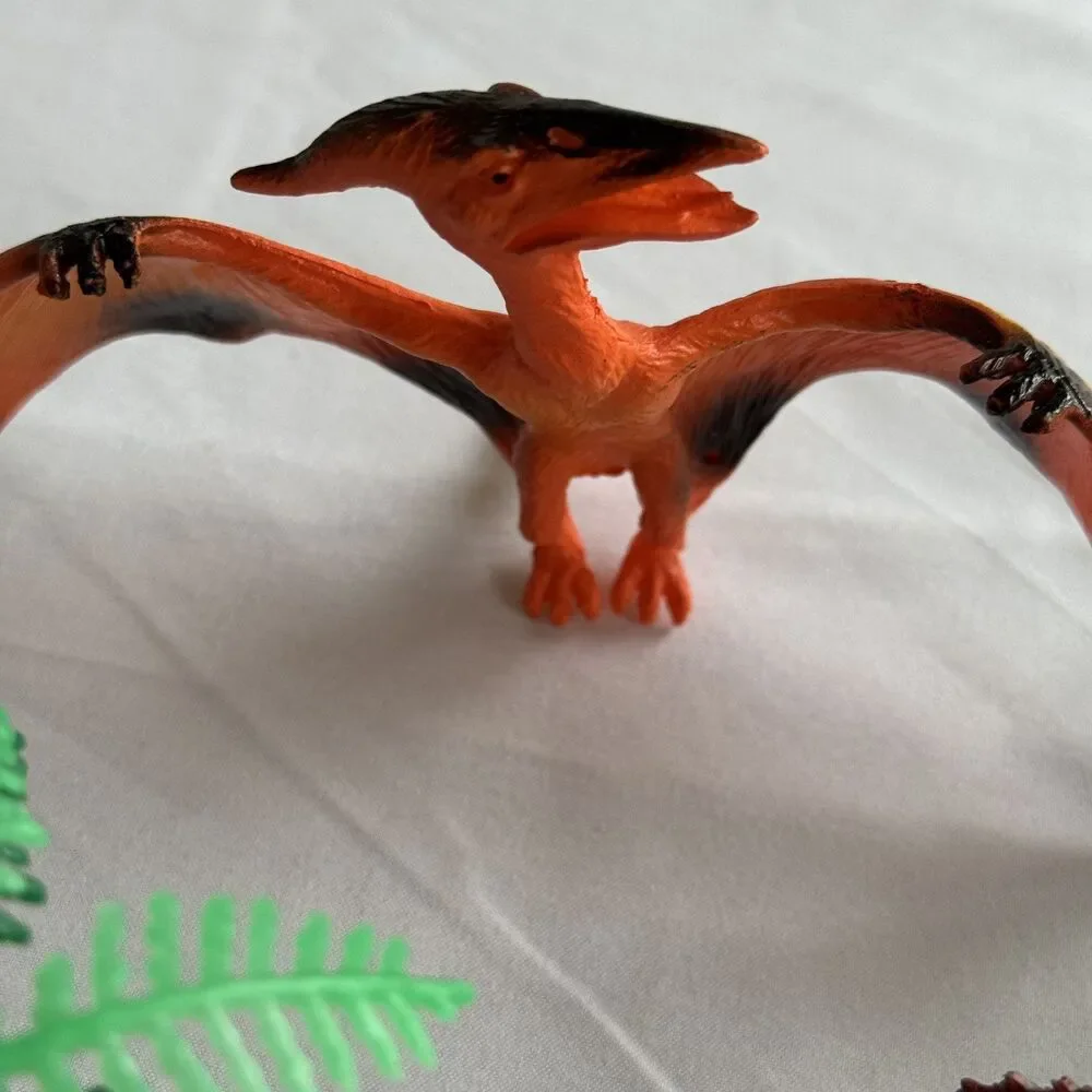 Dinosaur Toy Lot Pterodactyl Parasaurolophus Edaphosaurus Triceratops Amargasaur